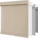 NUTRO CHILL Blackout Window Blinds Cordless, Spring System Window Shades with UV Protection Thermal Insulated Linen Fabric, Roller Blinds for Home Office(23''x72'', Beige)