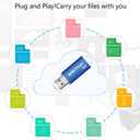 EASTFUN 4 Pack 16GB USB 2.0 Flash Drive Memory Stick Thumb Drive with LED Indicator, 4 Colors: Rose/Red/Green/Blue