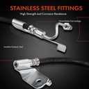 A-Premium Rear Passenger Brake Hydraulic Hose Compatible with Select Lincoln Models - Town Car Limousine 1998 1999 2000 2001 2002 4.6L - Replace# F8VZ2A442AA