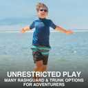 Kanu Surf Boys' Fiji UPF 50+ Sun Protective Rashguard (5T, Navy)