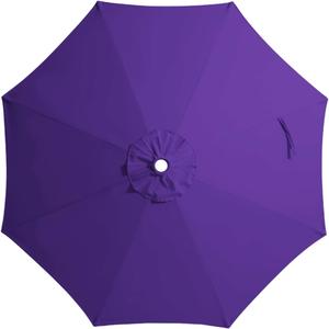JEAREY 9 ft Patio Umbrella Replacement Canopy for 8 Ribs, Table Market Yard Umbrella Replacement Top Cover-Dark Purple (Canopy Only)