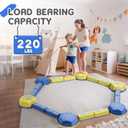 18 Pieces Non-Slip Balance Beam Stepping Stones for Kids 3 Years + Stackable Obstacle Course Balance Board for Toddlers Thicken Plastic Hold up 220LBS Indoor Outdoor Sensory Toy, 10" L x 6" W x 1" H