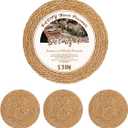 BAVIFY 13 in Round Woven Placemats Set of 4 Chargers for Dinner Plates Farmhouse Rustic Boho Table Mats for Dining Table Decor Wicker Straw Braided Place Mats