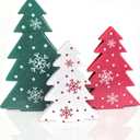 Wooden Mini Christmas Tree Decor Tabletop Centerpieces Wooden Xmas Tree Signs for Indoor Christmas Decorations Holiday Party Ornament
