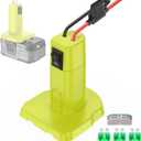 1 Packs Power Wheel Adapter for Ryobi 18V Battery Adapter Power Wheel Battery Conversion Kit with Switch, Fuses & Wire Terminals, 12AWG Wire, Power Connector for DIY RC Car Toys and Robotics