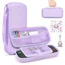 innoAura Switch 2 Carrying Case for NS Switch 2 (2025), with 9 Game Card Slots, Protective Travel Storage Case, Cute Pendant and Sticker, Purple