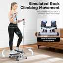 Efitment Mini Stepper Steppers for Exercise at Home Stair Step Cardio Thigh Master Workout Equipment Fitness Pedal Exerciser Non-Slip Pedals with Resistance Bands LCD Digital Monitor Climber