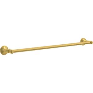 Franklin Brass Woodruff (1-Pack) 18'' Towel Rack w/ 6" Extender for Bathroom Satin Gold Towel Bar for Bathroom Wall Mounted Towel Holder Rod WDRF26-SG