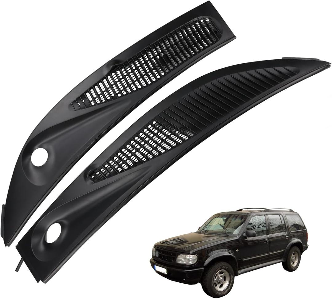 Windshield Wiper Cowl Cover Panel Grille Compatible with Ford Explorer Mercury Mountaineer 1995 1996 1997 1998 1999 2000 2001 2002 2003 2004 2005