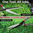 31 inch Hedge Shears Clippers - Self-Sharpening High Carbon Steel Blades, 15" Wide-Cut for Faster Trimming, Long Reach & Ergonomic Grip for Effortless Cutting Trimming of Hedges, Shrubs, Bushes