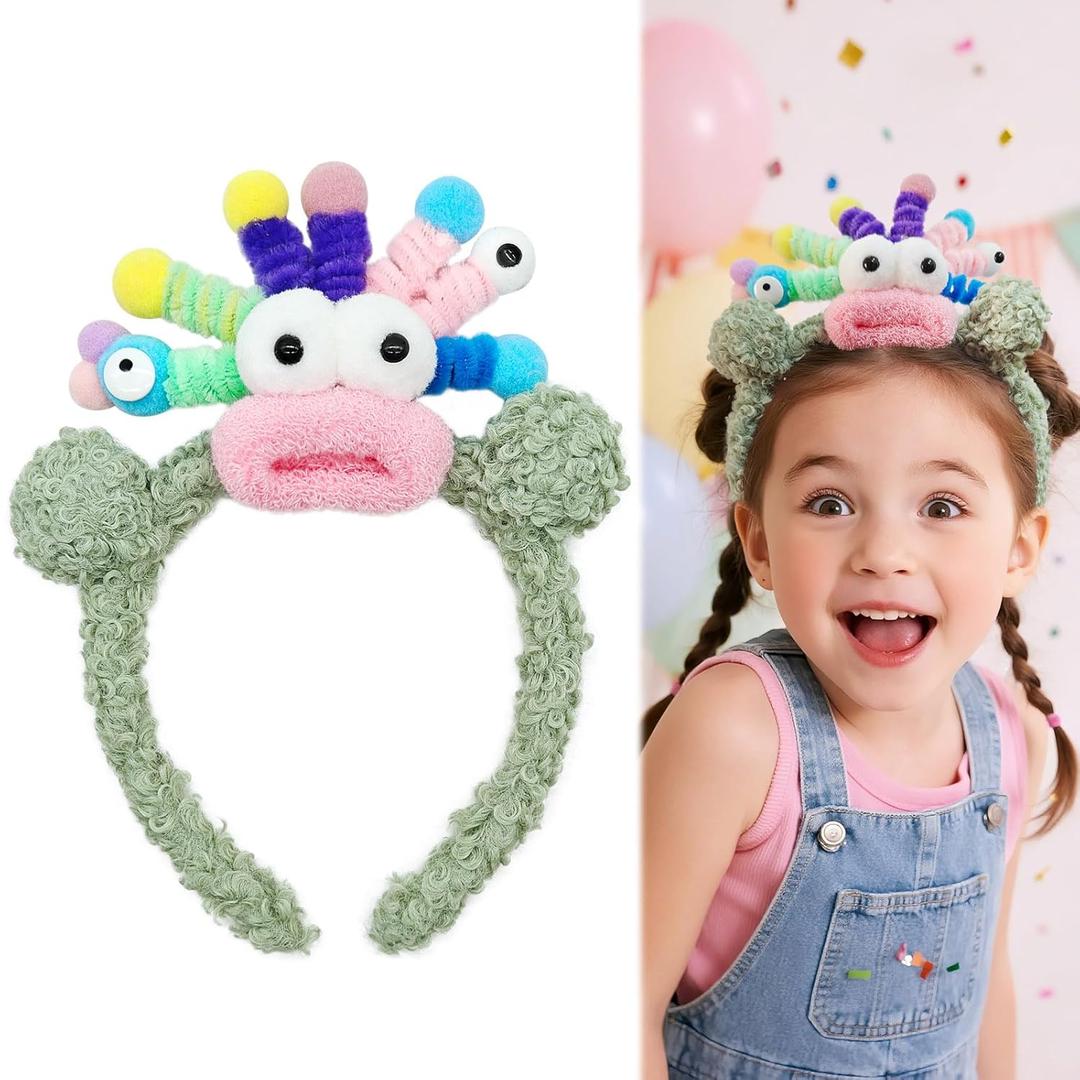Silly Bear Headband for All Ages, Cute Crazy Hair Day Accessories for Girls, Wacky Hair Accessories for School Spirit Week, Carnival Gift for Teen Girls, 1 Piece