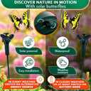 3 Pcs Butterfly Garden Stakes that Move Like Real Butterflies Colorful Flying Butterflies for Centerpieces - Waterproof Outdoor Fluttering Motion Garden Decor for Flower Pots, Yard & Patio Lawn