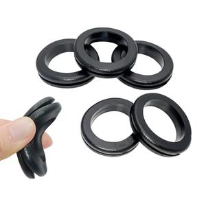 1-3/4 Inch Rubber Grommets, 1-9/16 ID, 6PCS Rubber Grommets for Wiring, Rubber Hole Grommet for Wires, Cables, Plugs, Automotive