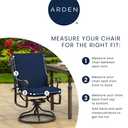 Arden 2-Pack earthFIBER Outdoor Patio Dining Chair Cushion, 20 x 44, Rain-Proof Seat Pad, Fade-Resistant Outdoor Cushion Taupe Grey Boardwalk Stripe
