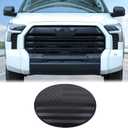 Aunginsy Car Front Emblem Trim Cover Compatible with Toyota Tundra 2022-2024 2025 2026, Front Hood Center Grille Emblem Badge Logo Cover Circle Ring Decorator Overlay ABS Accessories, Not Fit Platinum