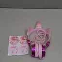Kids Unicorns Headphones with Mic for School/Travel,95dB Volume Limited,Shareport,On/Over Ear Wired Headsets with Nylon Cable-Hot Pink (Rose2)