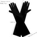 CHIC DIARY Women's 1920s Shawl Sequin Shawls and Wraps Lace Flapper Cape and Black Gloves for Party Evening Dress (Black), One Size