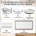 3 Tiered Chilled Serving Trays for Food Parties, 11.8" Stainless Steel Plates with Ice Platter, Absorbent Mat & 10 Fruit Forks, Rotating Cold Serving Tray for Fruit Seafood Vegetable Shrimp