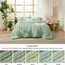 Bedsure Tufted Boho Comforter Set King Size - Sage Green Boho Bed Set, GentleSoft 3 Pieces Farmhouse-Style Embroidery Bedding, Gifts for Woman, Soft Jacquard King Comforter for All Seasons
