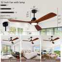 52 Inch Ceiling Fan with Lights, Remote/APP Control, Reversible DC Motor