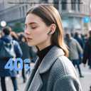 Wireless Earbuds, Bluetooth 5.4 Headphones Bass Stereo, Ear Buds with Noise Cancelling Mic, LED Display in Ear Earphones Clear Calls, IP7 Waterproof Bluetooth Earbuds for Phones/Sports/Laptop, Black