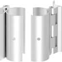 2 Pack Aluminum Snap-On Hinge for PVC Doors Vents or Gates,Perfect for Door Hinges for PVC Built Items (1.23 Inch/31mm)