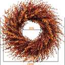 26in Large Artificial Autumn Eucalyptus Wreath (Fall Orange)