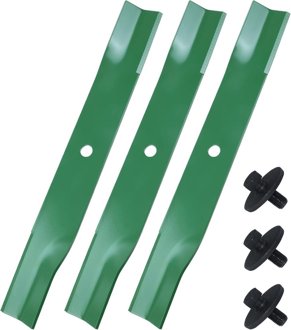 3 Pack 115-5059-03 Mower Blades with Blade Bolts for Toro MX5000 MX5025 MX5050 MX5060 SW5000 Replaces Toro Timecutter 50 Inch Blades Toro SS5000 Blades 110-6837-03 112-9759-03 High Lift