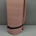 BalanceFrom Yoga Mat 1-Inch Extra Thick High-Density Exercise Mat with Non-Slip Surface & Carry Strap for Men & Women Tear-Resistant Pilates Workout Mat for Home Gym, Floor Fitness, Multiple Colors (Pale Pinkish)