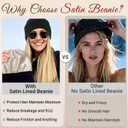 NPQQUAN Unisex Beanie Hats for Men Women Winter Knit Beanies (Black)