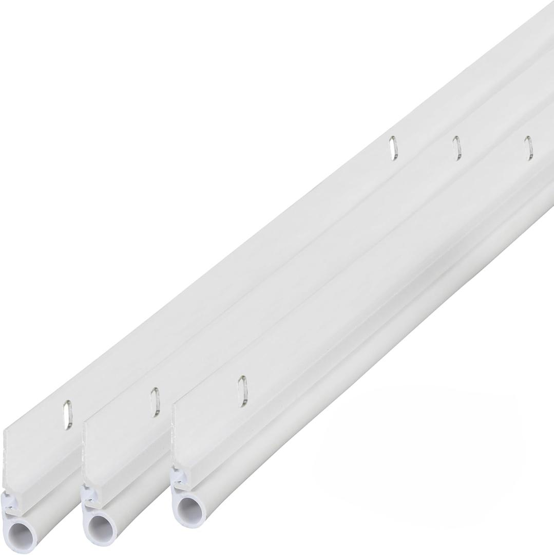 M-D Building Products 87635 36 in. x 84 in. White Flat-Design Aluminum and Vinyl Screw-on Top and Sides Door Seal Kit