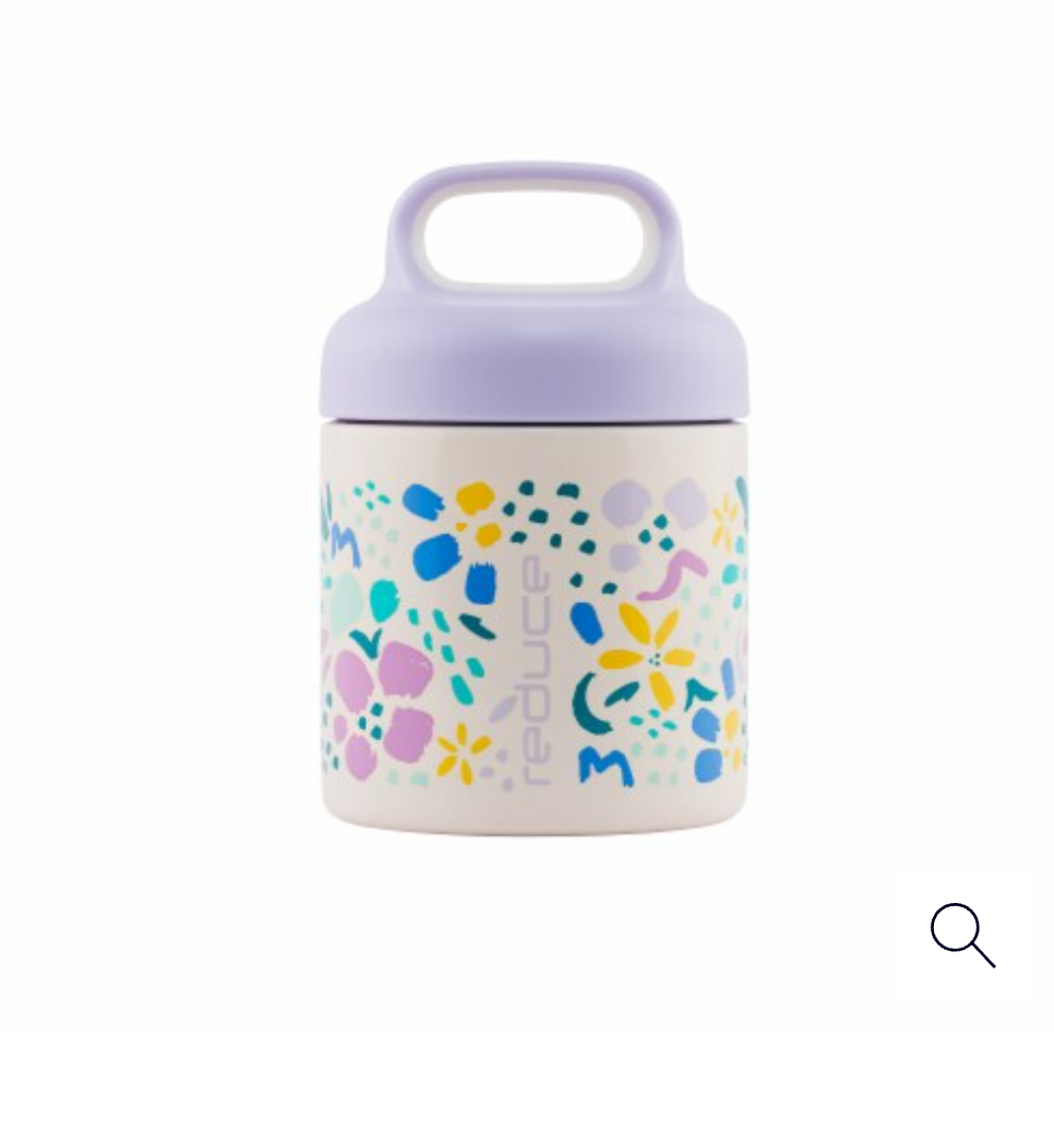 Reduce Abstract Flowers Handled Food Jar