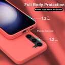 bemal for Samsung Galaxy S25 Case - Smooth Silky Liquid Silicone - Slim Fit Soft Microfiber Lining - Designed for Women and Girls - Shockproof Protective Phone Cover 6.1"- Nice Pink