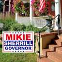Mikie Sherrill Yard Sign  18"x12" Inch Yard Sign With H-Stake | Double-Sided Corrugated Plastic Outdoor Lawn Sign | Campaign Signs for New Jersey Governor