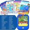 Qiaojoy Kids Learning Tablet Educational Learning Pad for Toddlers 2-5 to Learn Alphabets, Numbers, Foods, Time, Music, Talking Cards for ToddlersLearning Educational Toy Kids Gifts
