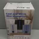 6L Humidifiers for Bedroom Large Room Home, Cool and Warm Humidifier for Baby and Plants Mist Top Fill Desk Humidifiers Essential Oil Diffuser, Quiet with Adjustable Mist,360Nozzle-White