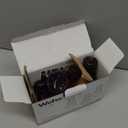 Woho Purple Candlestick Holders Set of 3 for Halloween Decorations, 4.3" H Ribbed Glass Taper Candle Holders Bulk for Wedding Table, Vintage Candle Sticks Holder Decor for Birthday Party/Home Decor