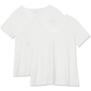 Amazon Essentials Women's Plus Size Short-Sleeve V-Neck T-Shirt, Multipacks (5X)