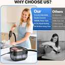 ODSD Steam Cleaner for Home & Car, 3-Level Adjustable Steamer for Cleaning, 15s Heat-Up & 1.6L Large Tank, Handheld Steam Cleaner for Car Detailing, Home, Tile, Grout,Furniture with 15pcs Accessories
