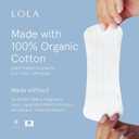 LOLA Ultra-Thin Cotton Panty Liners for Women - Hypoallergenic Panty Liners & Daily Light Pads - Unscented Organic Pads for Women - Pack of 56, 6.5 in