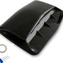 Hood Scoop Car Hood Vent Universal Air Intake Grille Inlet Trim Decor Cover Turbo Bonnet Vent Cover Accessory (Black)