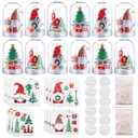 Yuntau 12 Set Christmas Gnomes Snow Globe Craft Kit for Kids Make Your Own Gnomes Snow Globes Holiday Glitter Making Kit Plastic DIY Kit for Home Activities