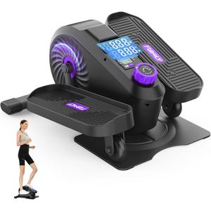 FUNMILY Under Desk Elliptical, Ellipse Leg Exerciser, Standing or Seated Mini Elliptical Machines, Portable Bike Pedal Exerciser for Seniors/Adults, Leg Workout Equipment for Home/Office (Violet)