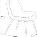 OSP Home Furnishings Julia Chic Accent Chair, White Faux Fur and Gold Legs