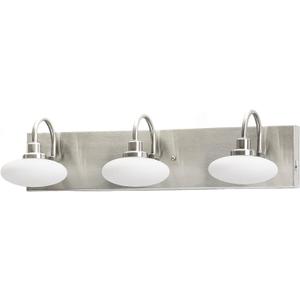 Brushed Nickel LED Vanity Light Fixtures,3-Light Bathroom Vanity Light Wall Sconce Light,Bathroom Light Over Mirror, Modern Vanity Light for Bathroom,Hallway,Cloakroom,3000K-6000K,Selectable, Dimmable