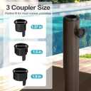 Patio Umbrella Base 40lbs Outdoor Umbrella Stand with Wheels, Heavy Duty Square Concrete Stand Market Umbrella, Brown