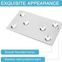 2 x 6PCS 3.11'' x 1.57'' Mending Plates, Flat Metal Bracket with Holes, Stainless Steel Connector for Wood Desk Chair Cabinet Drawer Closet Frame Furniture with 36PCS Screws