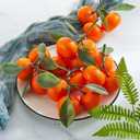 WILLBOND 10 Clusters Artificial Mini Orange Simulation Decorative Tangerine Kitchen Table Fake Orange Realistic Artificial Fruit Bowl Tray Faux Fruit for Home Party Kitchen Festival Decor