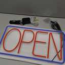 Led Neon Open Signs for Business,16.5"X 9" Ultra Bright Open Signs, Powered by 12V/2A AC Adapter, 6 Levels Adjustable Bright Led Neon Open Sign for Bar Salon Coffee Stores Club Hotel (Horizontal)