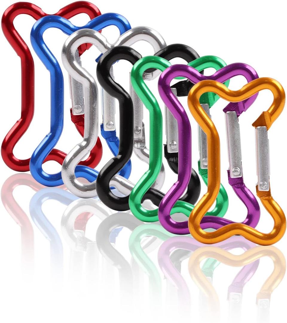 OMUKY Multicolor Carabiners Hook Clips Camping Accessories Buckle for Outdoor Hiking Traveling (Bone-7pcs)